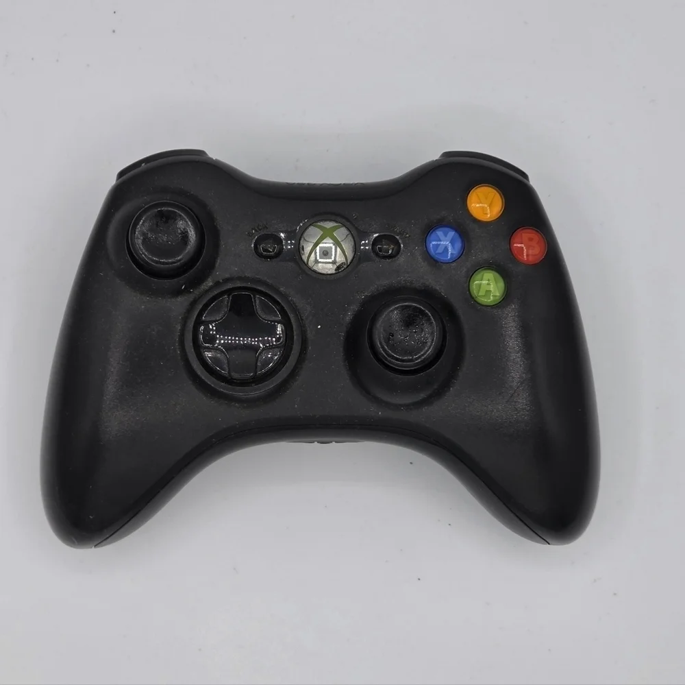 Genuine Microsoft Xbox 360 Wireless Controller Black Gamer Video Game